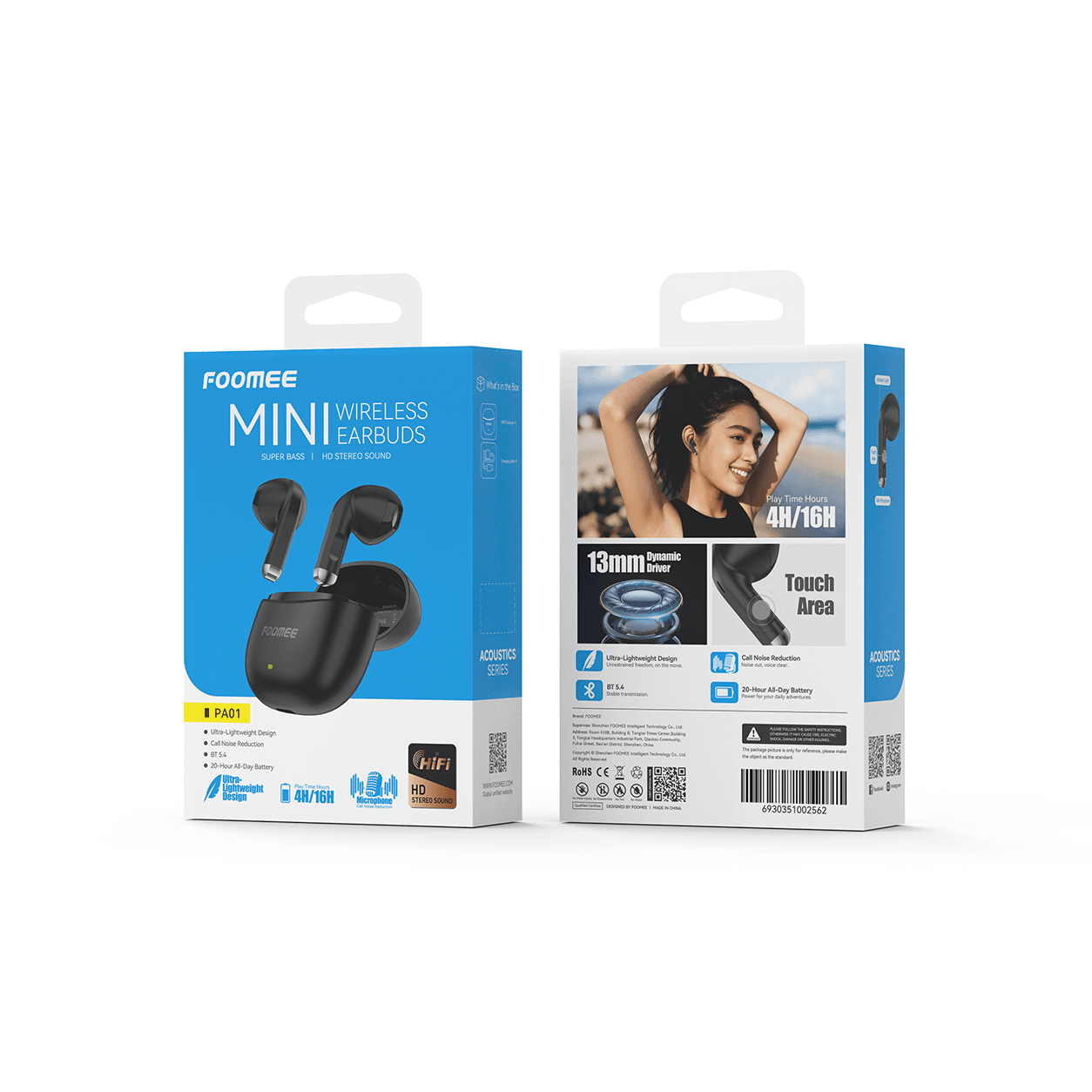 FOOMEE PA01 TWS MINI Wireless Earbuds