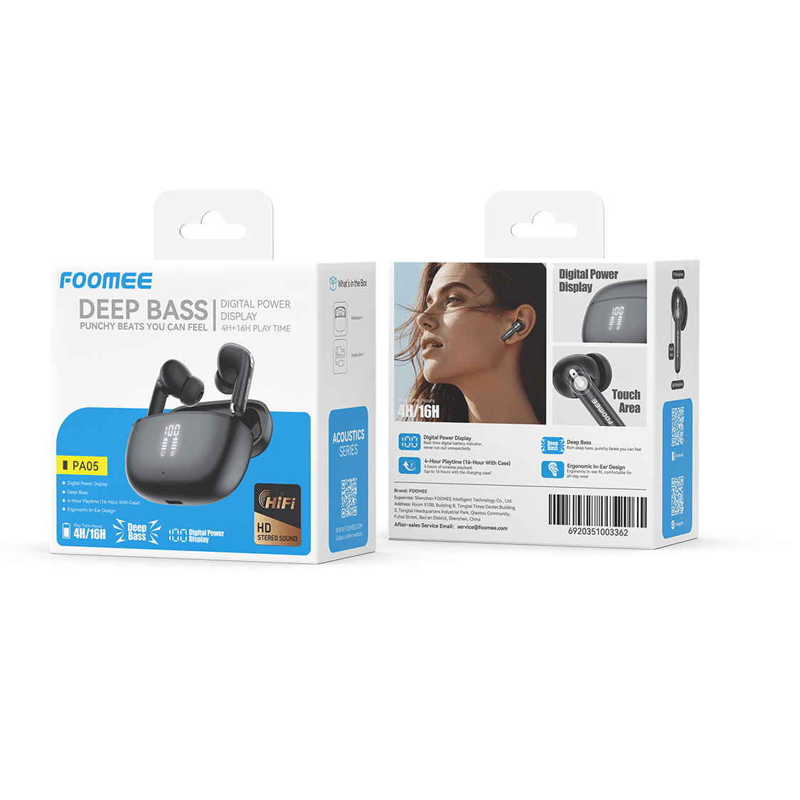FOOMEE PA05 BLUETOOTH EARPHONES
