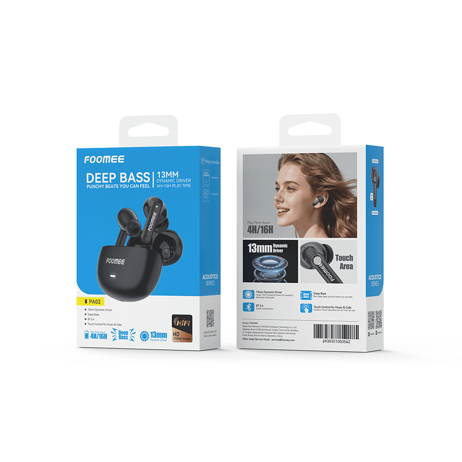 FOOMEE PA02 BLUETOOTH EARPHONES